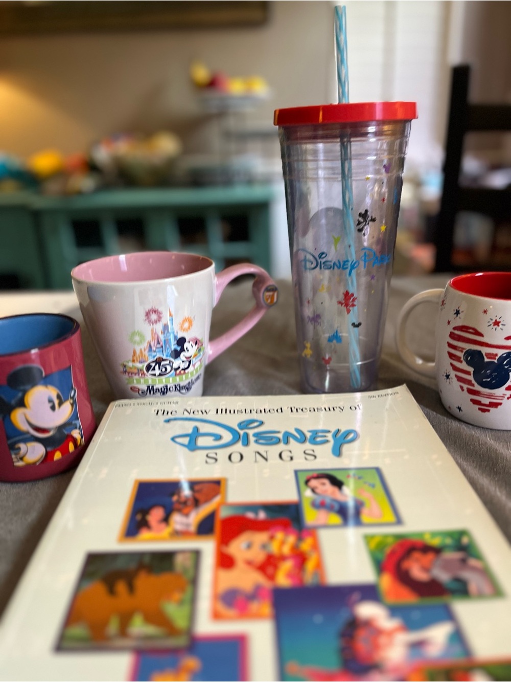 Starbucks Disney Parks Mug and Tumbler & Songbook, Mickey & 71st Anniversary mug